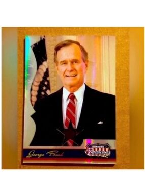 George Bush 2008 Donruss Americana USA President Worn Tie Clothing Card